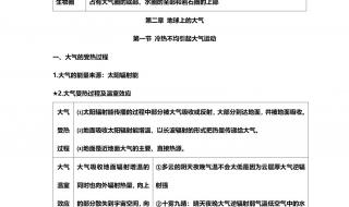 高中地理必修一知识点总结